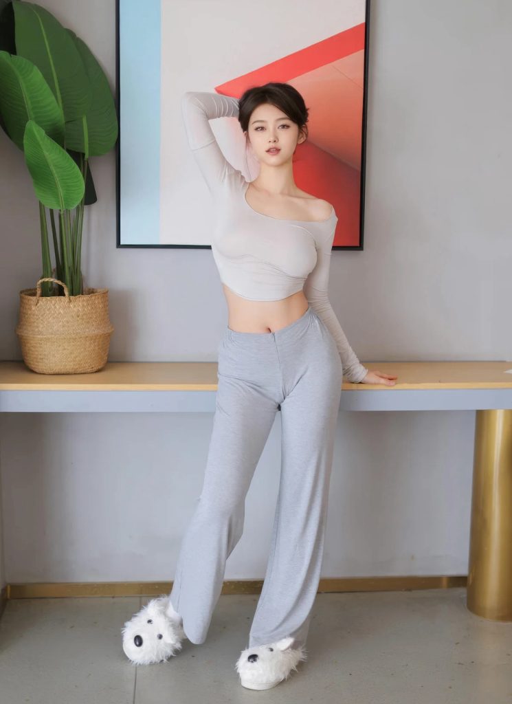 图片[4]_10P休闲居家裤 被有腹肌的美女小橘子orange穿出别样韵味_次元岛
