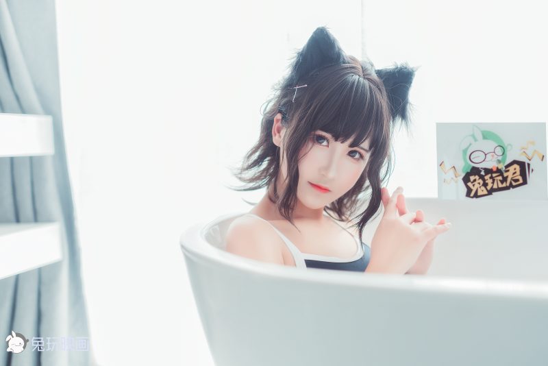 24P三度 白丝喵cos 兔玩印画 丝袜 电脑壁纸_69001_次元岛