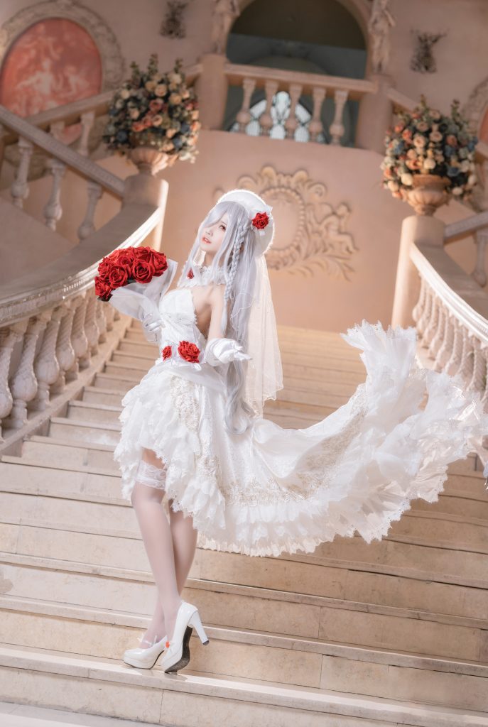 图片[2]_12P三度 g36c花嫁 红玫瑰 婚礼 白色婚纱 丰满 手机壁纸_69006_次元岛