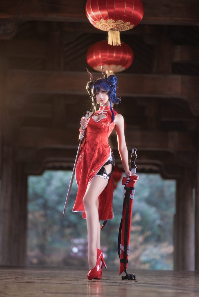 图片[4]_8P三度 明日方舟陈 红色旗袍 cos 手机写真_69006_次元岛