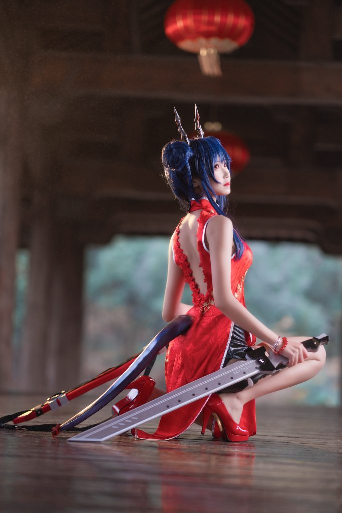 图片[3]_8P三度 明日方舟陈 红色旗袍 cos 手机写真_69006_次元岛