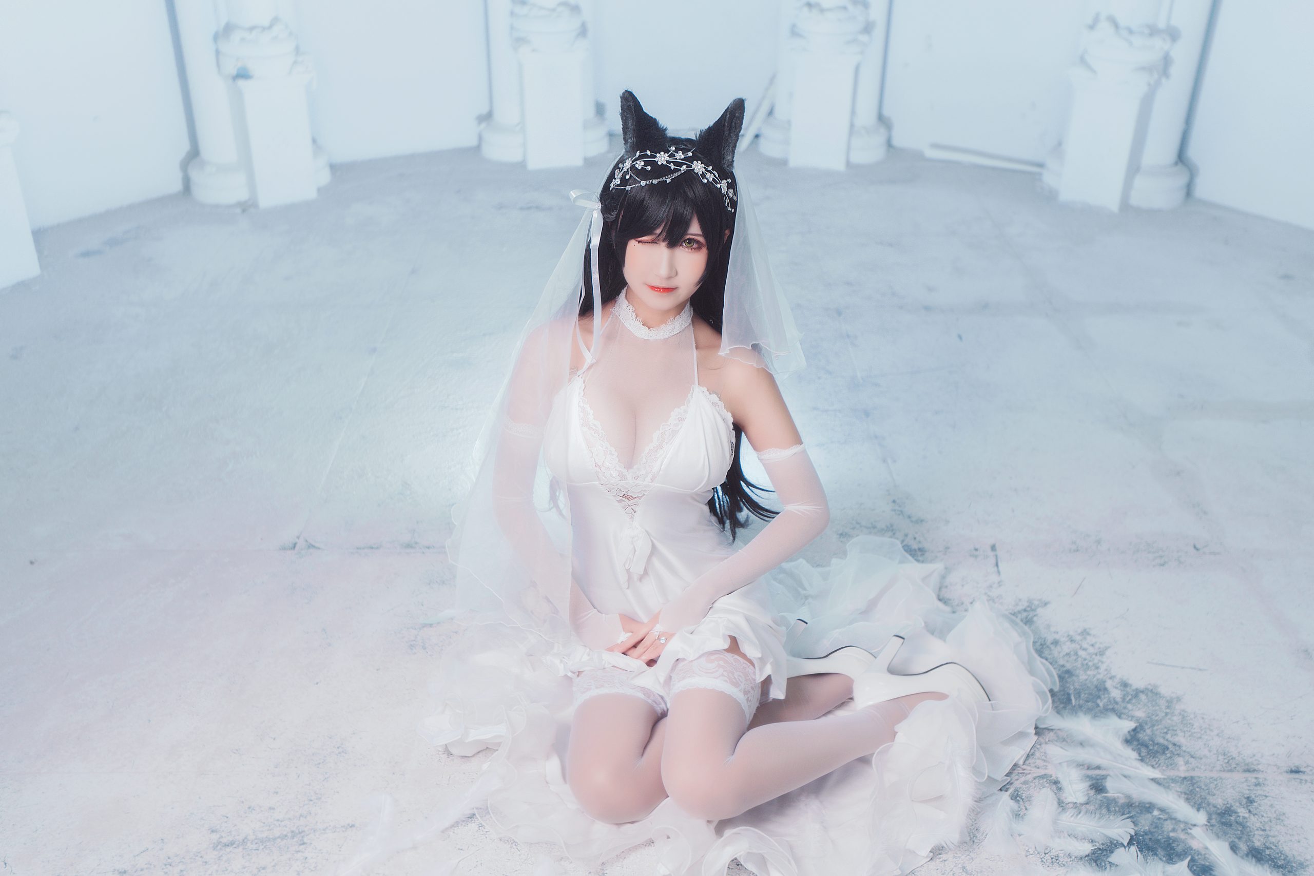 11P三度 大花嫁 白色婚纱 白丝 性感美女图片 4K壁纸_69008_次元岛