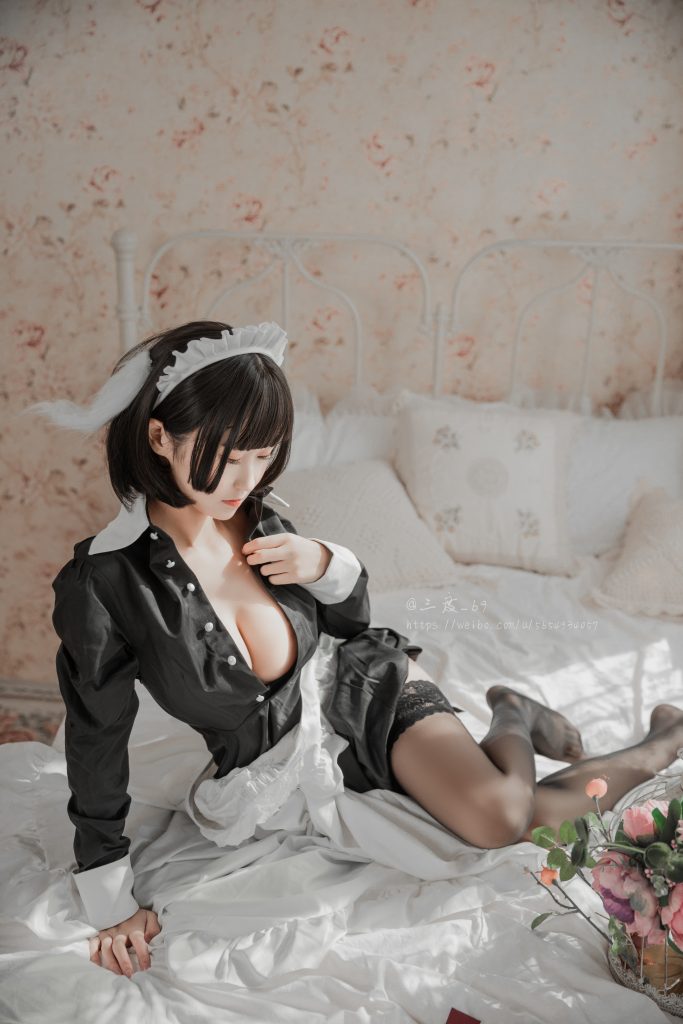 图片[1]_26P三度 黑色猫耳女仆装 性感美女图片 手机壁纸_69009_次元岛