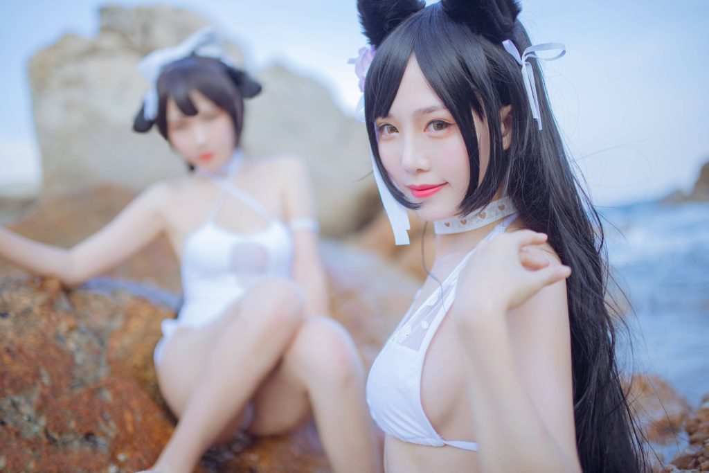 图片[1]_42P Cosplay獒犬海边泳装 抖娘 不呆猫 写真图集NO.001_次元岛