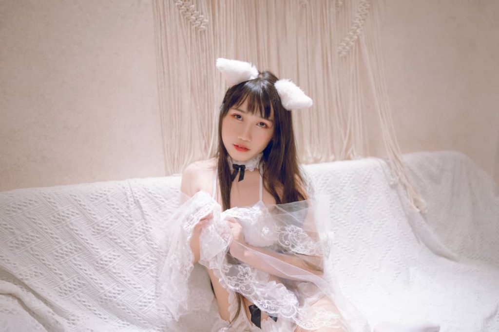 图片[1]_26P 不呆猫 私房写真 狐狸 白色丝袜图集NO.006_次元岛