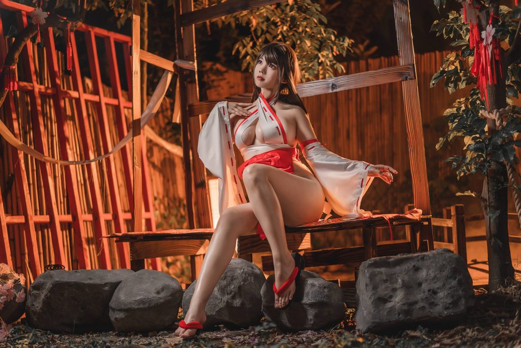 图片[2]_35P 啊日日_Ganlory 绳与巫女 捆绑CosplayNO.008_次元岛