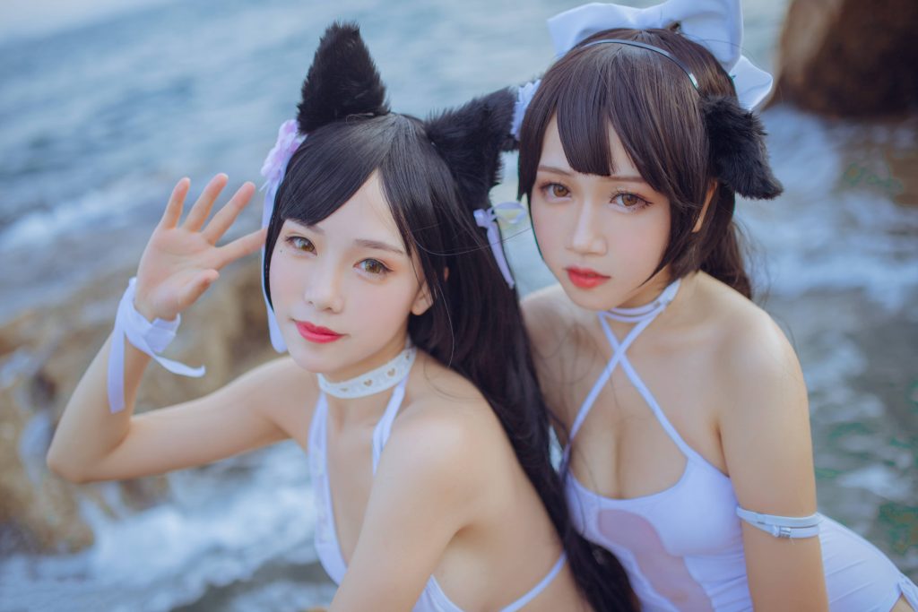 图片[3]_42P Cosplay獒犬海边泳装 抖娘 不呆猫 写真图集NO.001_次元岛