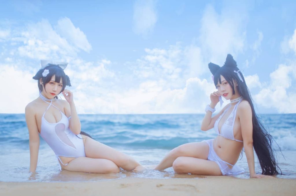 图片[4]_42P Cosplay獒犬海边泳装 抖娘 不呆猫 写真图集NO.001_次元岛