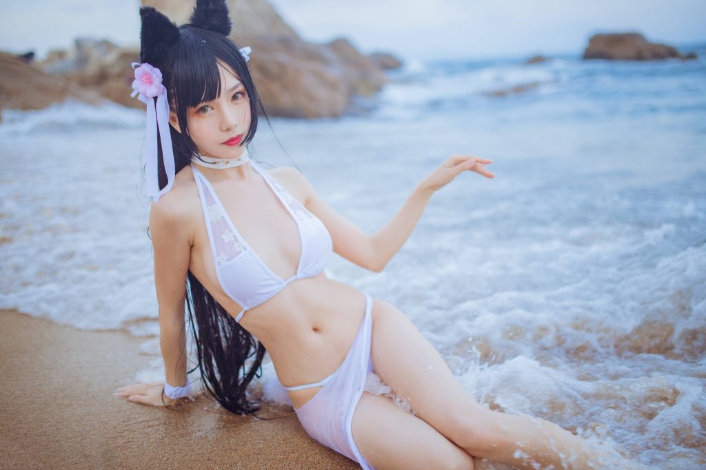 图片[5]_42P Cosplay獒犬海边泳装 抖娘 不呆猫 写真图集NO.001_次元岛