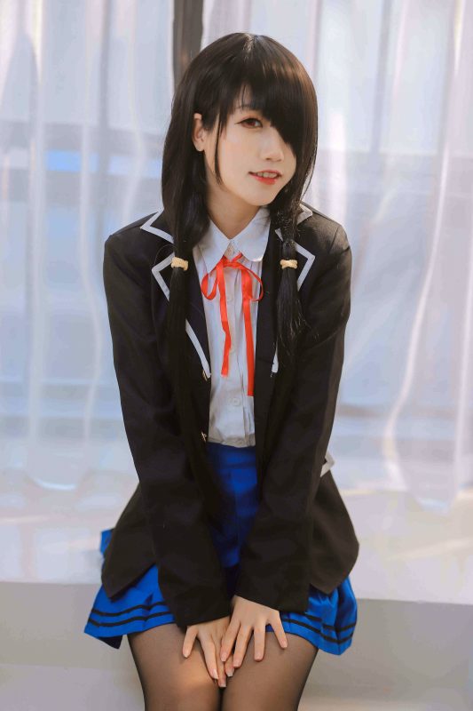 55P 不呆猫 狂三黑丝白丝 JK 性感美女图片NO.039_次元岛