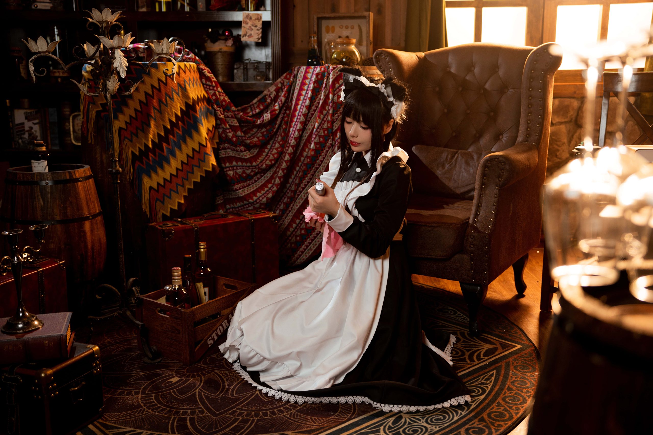 66P九言 女仆初体验 性感 丰满cosplay福利NO.035_次元岛