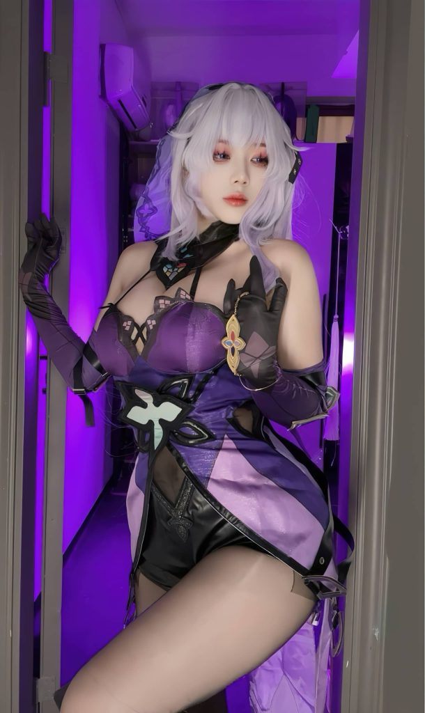 图片[1]_45P 6视频 九言 紫色黑丝黑天鹅 Cosplay中国NO.056_次元岛