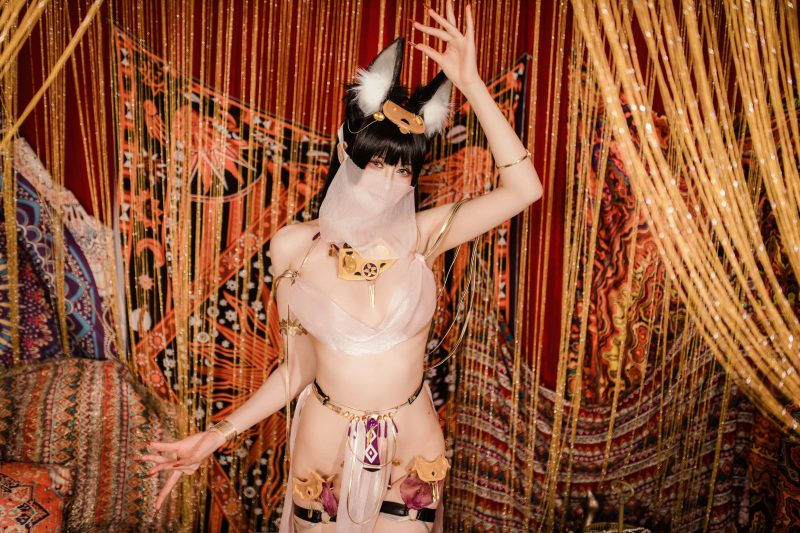 40P 兔胖胖min 碧蓝航线 武藏舞娘 性感SM美女图片库NO.018_次元岛