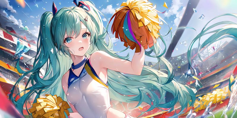 初音未来(初音ミク-初音未来)啦啦队 壁纸_次元岛