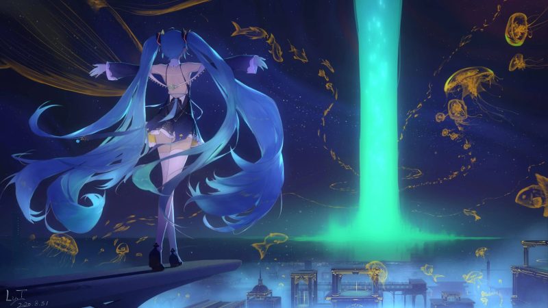 初音未来(初音ミク-初音未来)极光 壁纸高清壁纸_次元岛