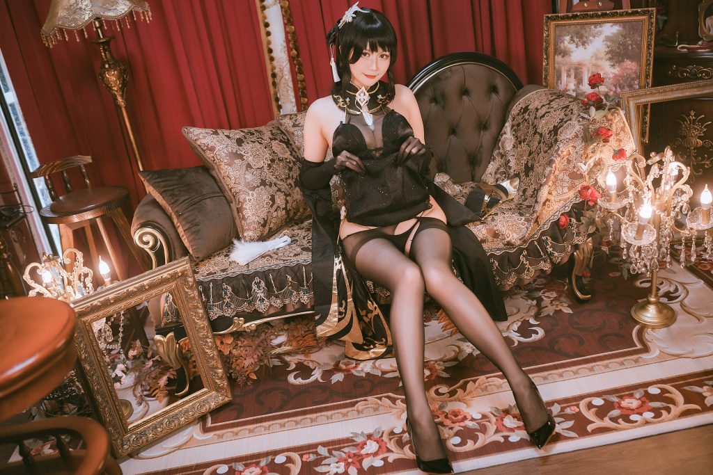 图片[4]_30P 兔胖胖 镇海 黑丝性感丰满透明装 高清美女图片NO.010_次元岛