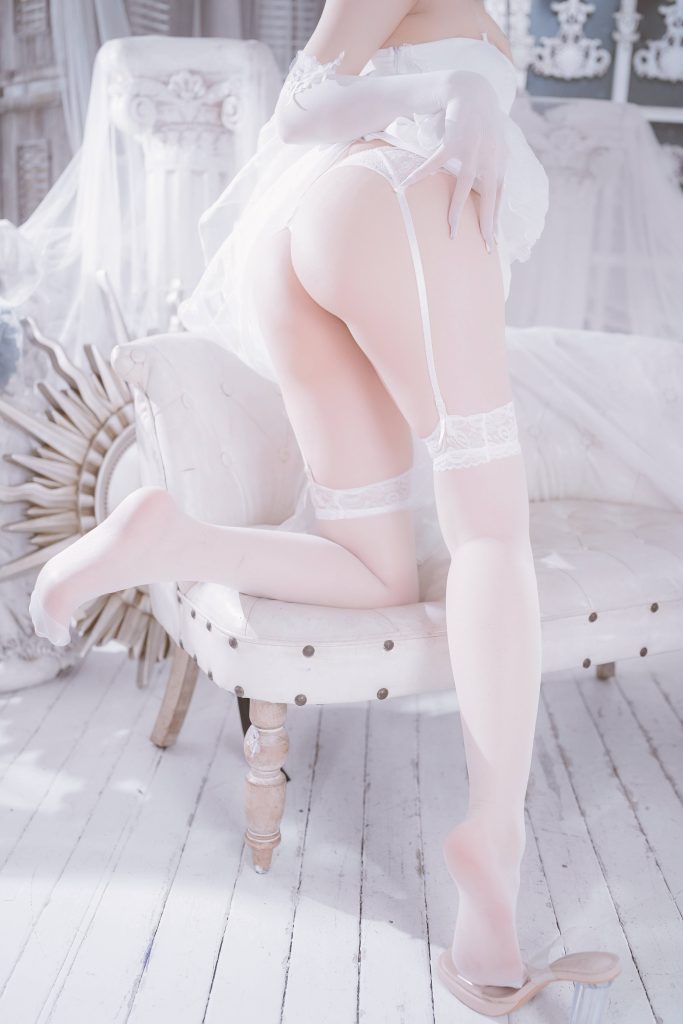 图片[4]_40P 兔胖胖 恰巴耶夫 白色 婚纱 丝袜性感美女图片NO.011_次元岛