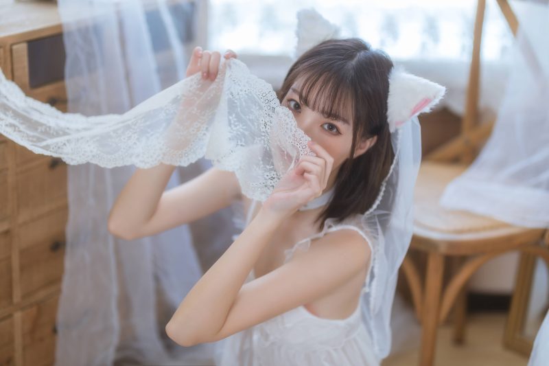 41P许岚LAN 少女白色裙 婚纱cosplay图片NO.003_次元岛