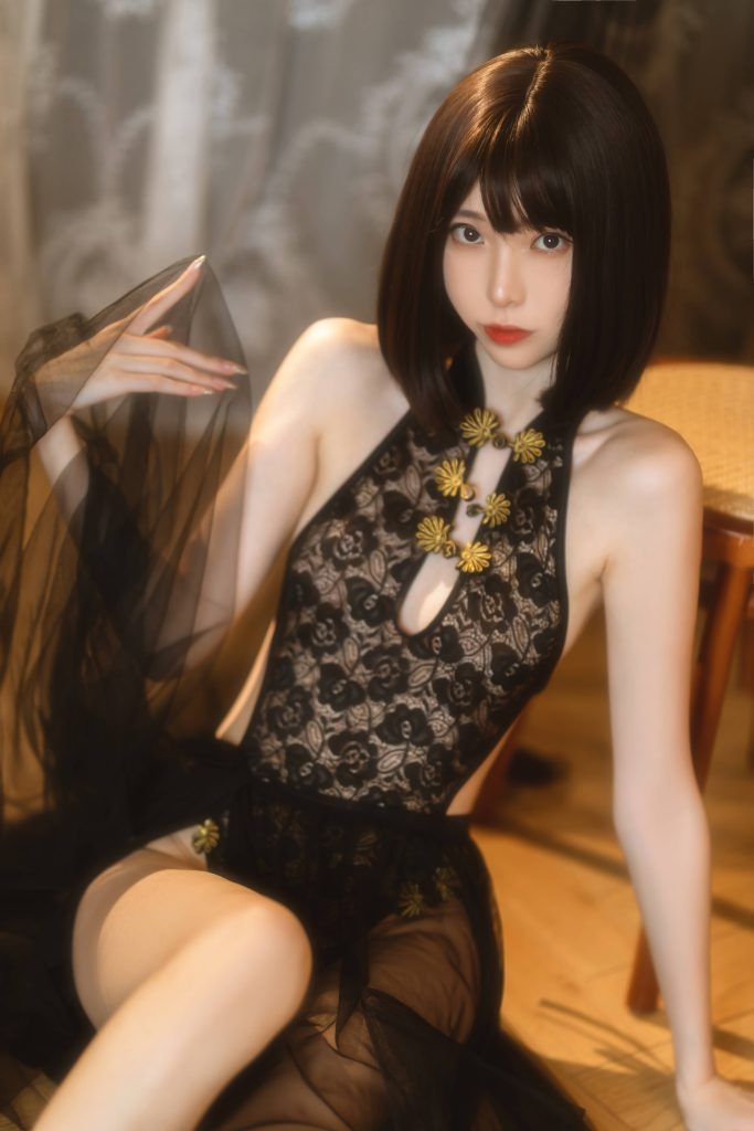 图片[4]_40P许岚LAN 黑纱旗袍 黑丝美女图片库NO.012_次元岛