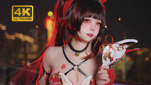 禾兮子w 崩坏星穹铁道 花火 夜色之下 红妆持假面尽显飒爽_次元岛