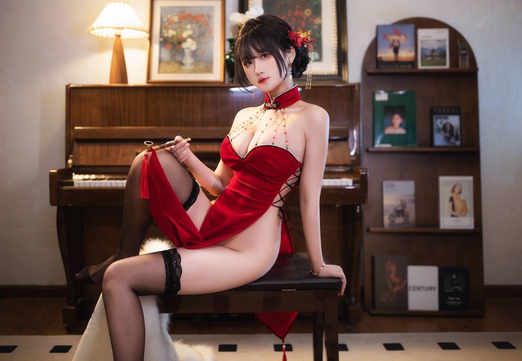 图片[2]_75P+3视频三度_69 大胸 丰满 红丝绒旗袍 cosplay图片NO.088_次元岛