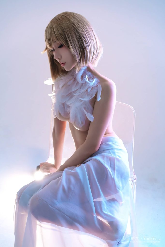 图片[2]_57P+2视频楊衣Yangyi Faline 透明装 羽毛 Cosplay中国NO.007_次元岛