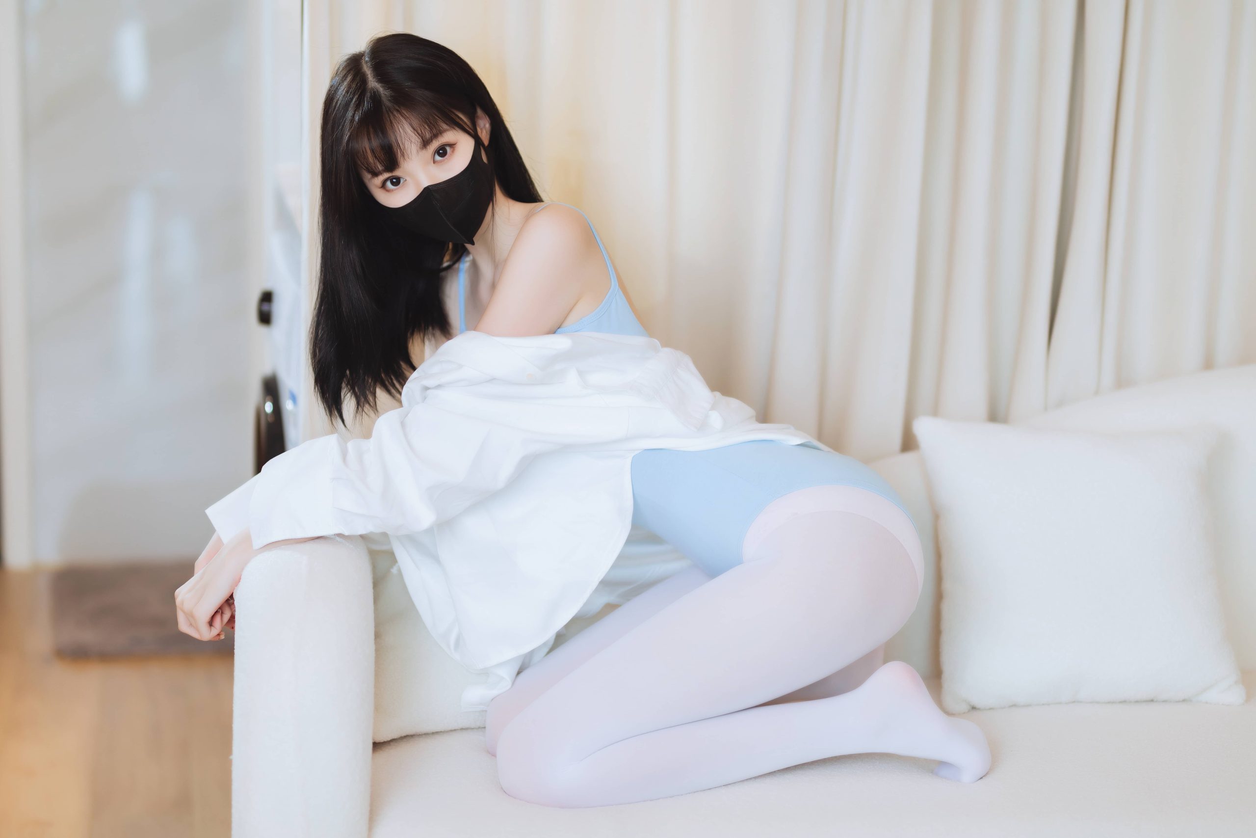 40P许岚LAN 蓝色芭蕾 白丝高清美女图片NO.015_次元岛