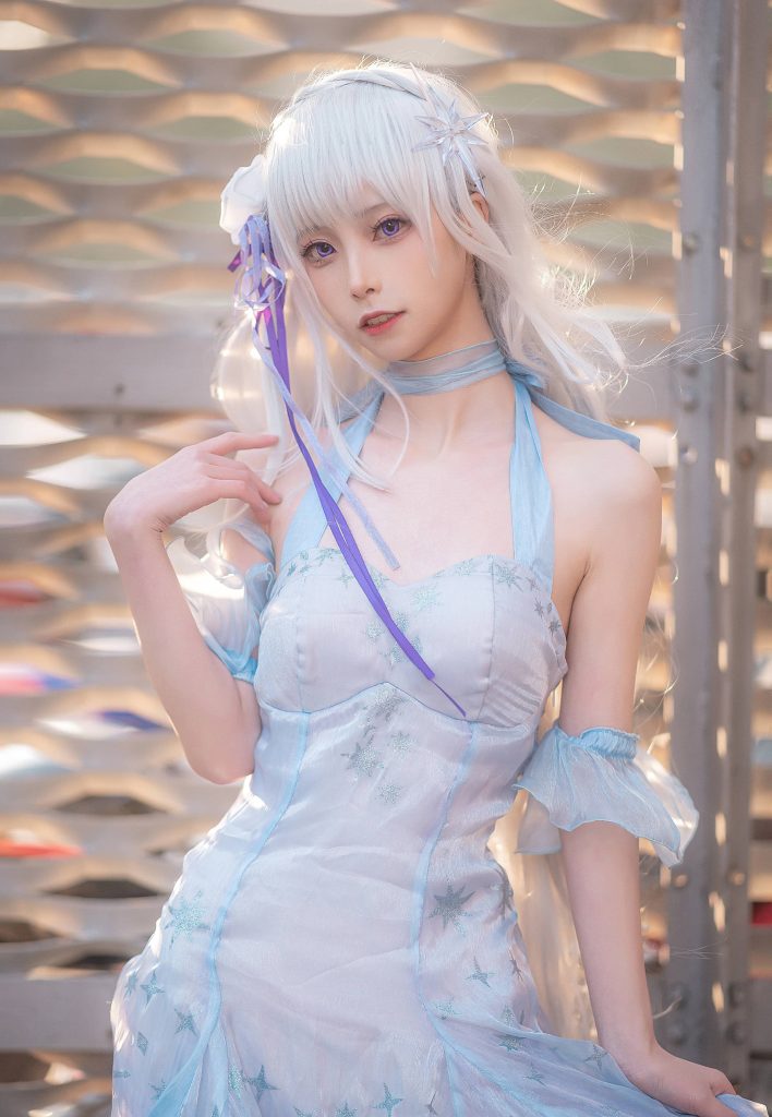 图片[1]_10P坂坂白 艾米莉亚 Cosplay图片NO.002_次元岛