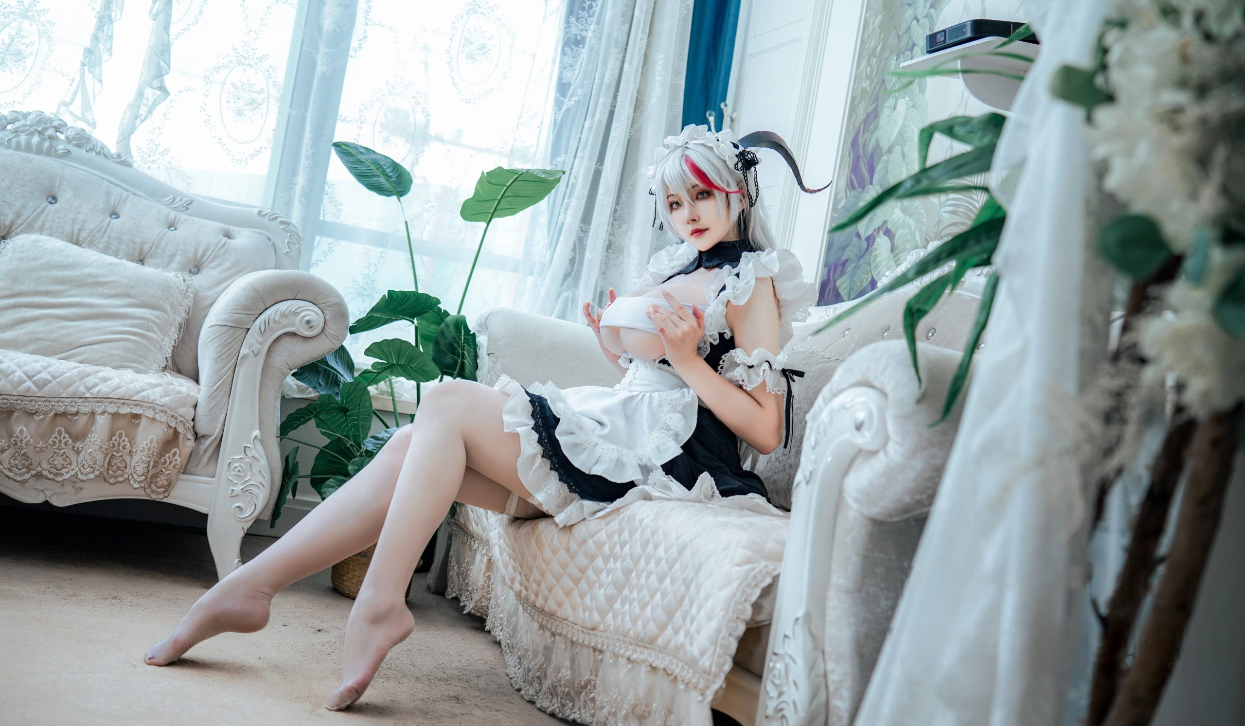 17PNatsuko夏夏子 碧蓝航线 埃吉尔 龙女仆 cosplay二次元NO.047_次元岛