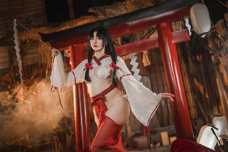 54PNatsuko夏夏子 祈愿巫女 cosplay图片NO.019_次元岛