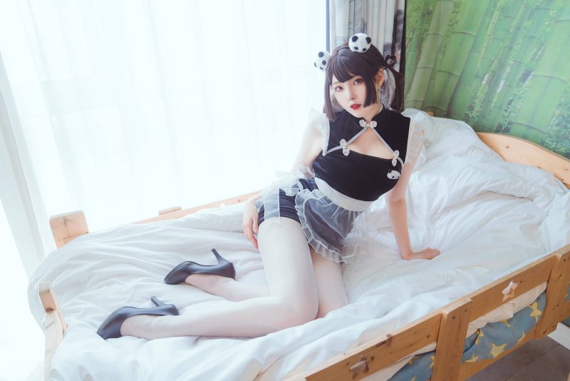 64P+1视频Natsuko夏夏子 熊猫女仆 Cosplay中国NO.034_次元岛