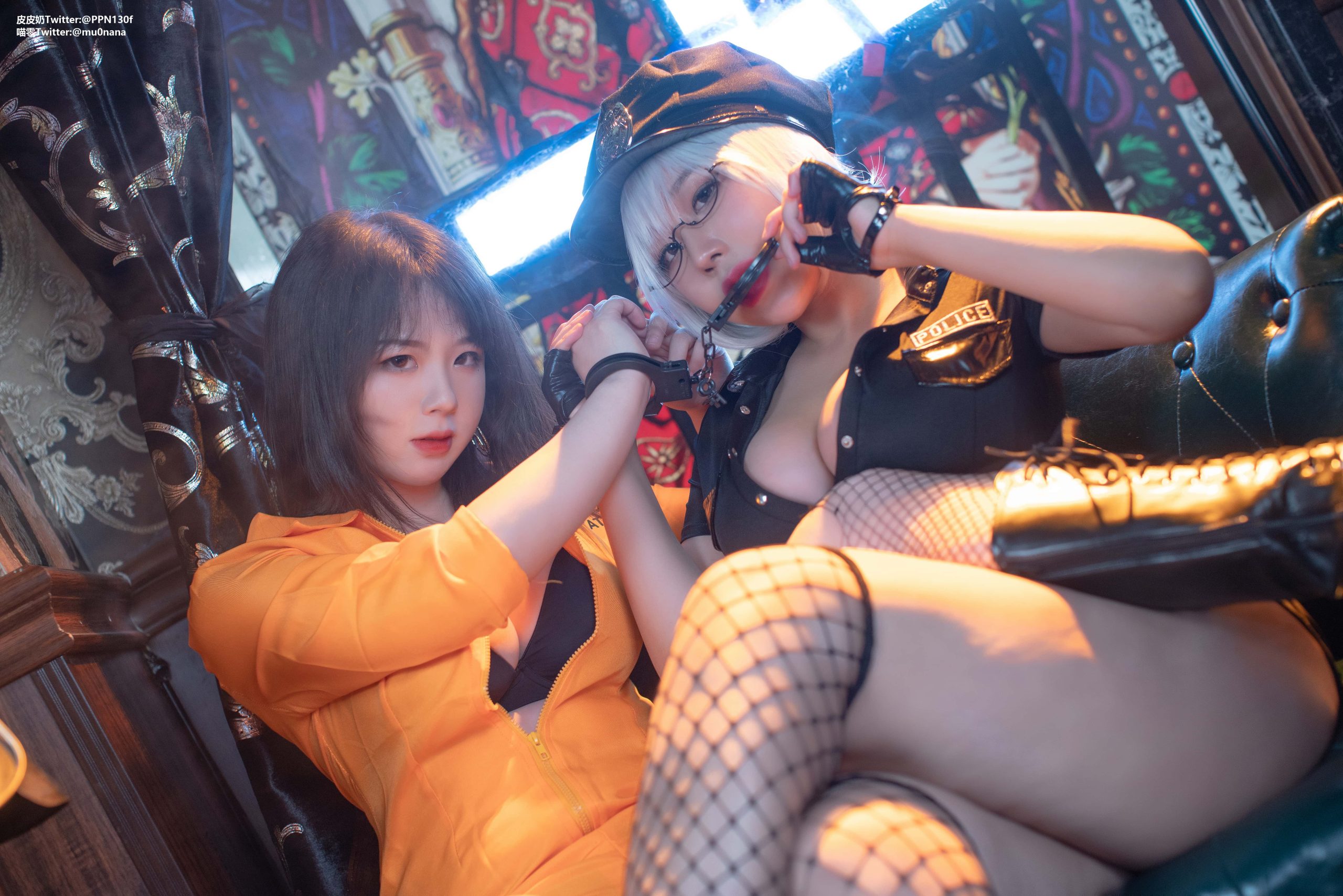 60P皮皮奶 &喵零 匪警 cosplay图片NO.048_次元岛