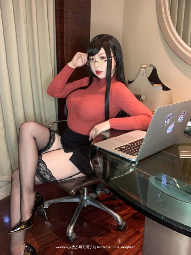 图片[3]_70P+3视频皮皮奶 红色OL Cosplay中国NO.012_次元岛