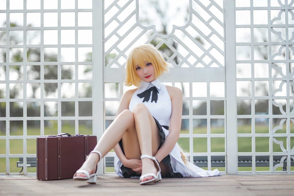 图片[1]_20P瓜希酱 贞德三周年白裙德 cosplay图片NO.021_次元岛