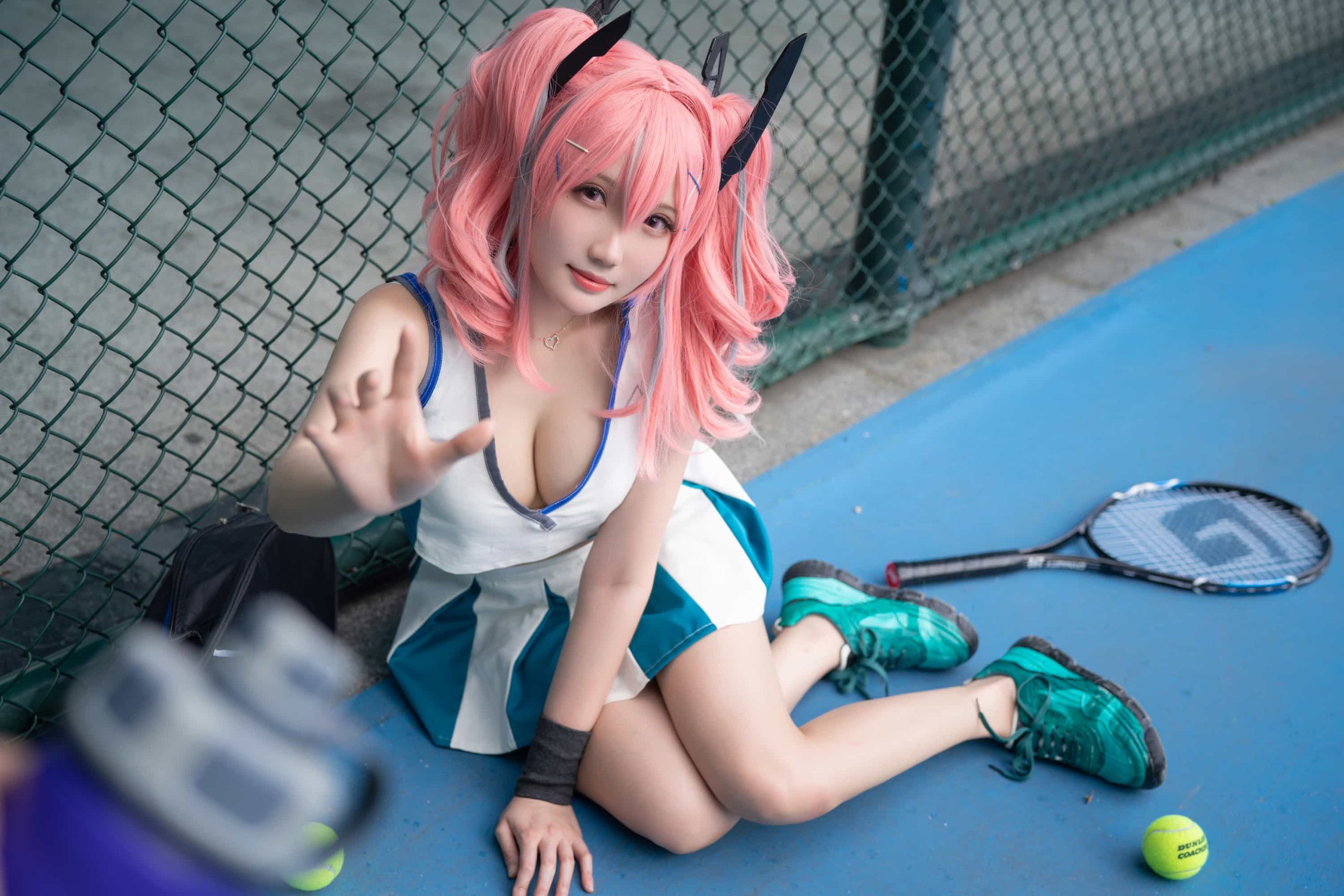 20P瓜希酱 布莱默顿 粉色头发 网球宝贝 cosplay图片NO.001_次元岛
