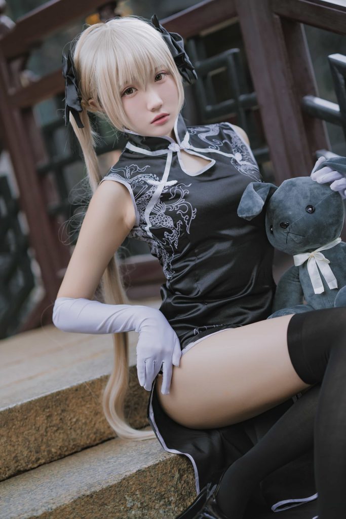 图片[2]_14P瓜希酱 穹妹 黑旗袍 cosplay图片NO.017_次元岛