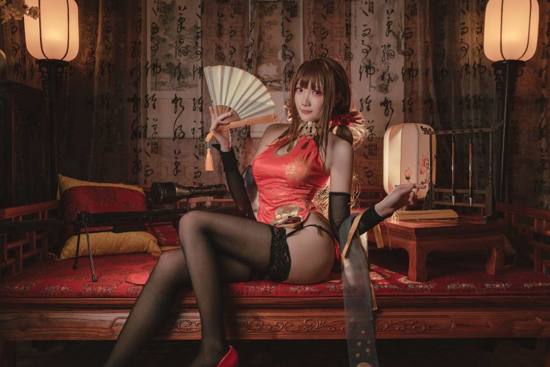16P瓜希酱 红牡丹 cosplay图片 黑丝NO.013_次元岛