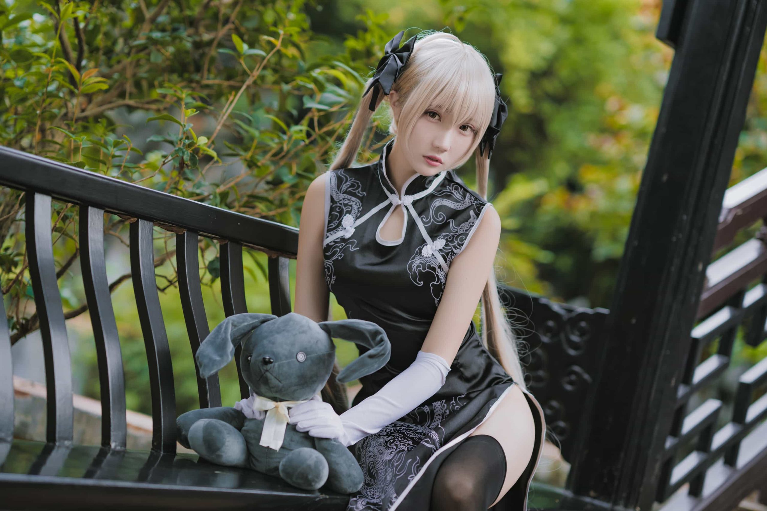 14P瓜希酱 穹妹 黑旗袍 cosplay图片NO.017_次元岛