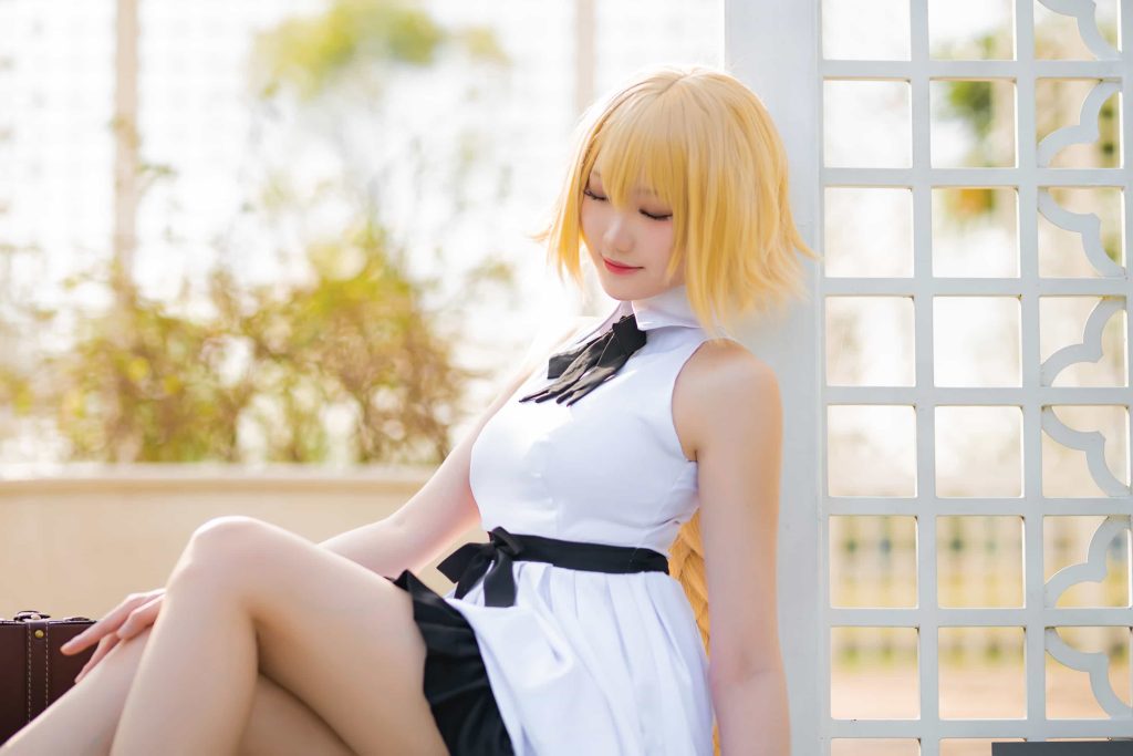 图片[3]_20P瓜希酱 贞德三周年白裙德 cosplay图片NO.021_次元岛