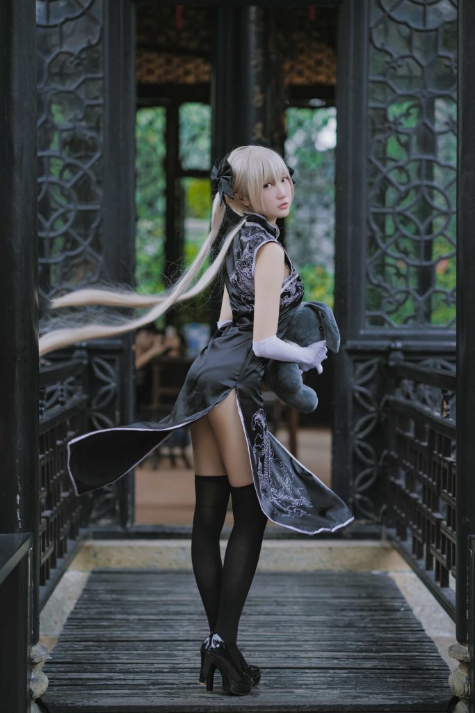 图片[4]_14P瓜希酱 穹妹 黑旗袍 cosplay图片NO.017_次元岛