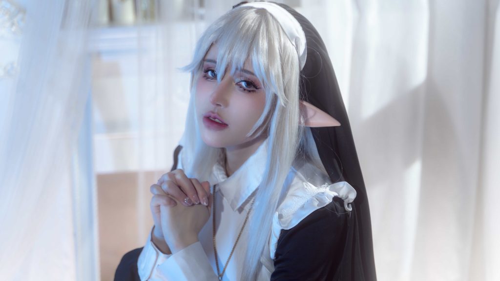 图片[2]_73P+1视频鹿八岁baby 堕落修女+附送猫耳女仆 cosplay福利NO.058_次元岛
