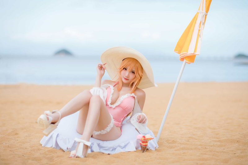 cos屋 32P瓜希酱 黎塞留 沙滩 cosplay二次元NO.031_次元岛