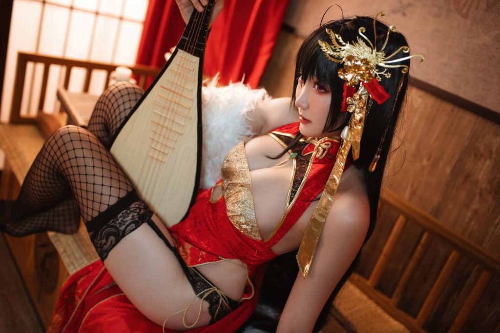 图片[2]_COS团 22P瓜希酱 大凤旗袍 琵琶NO.045_次元岛