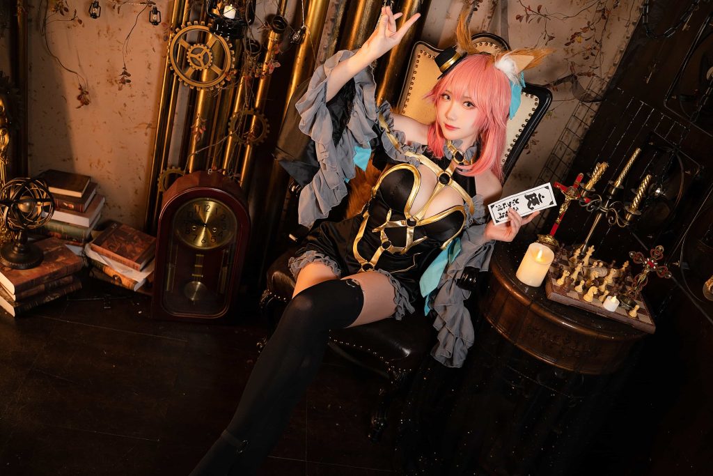 图片[3]_桜桃喵 20P瓜希酱 玉藻前 漆黑魔术服 cosplay二次元 NO.052_次元岛