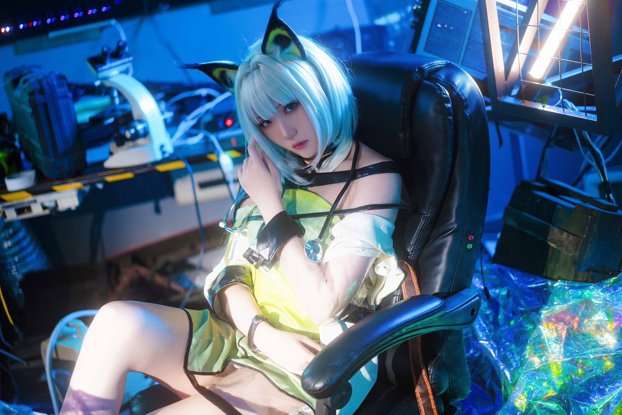 动漫cosplay图片 21P瓜希酱 明日方舟 凯尔希 Kal’tsit NO.068_次元岛